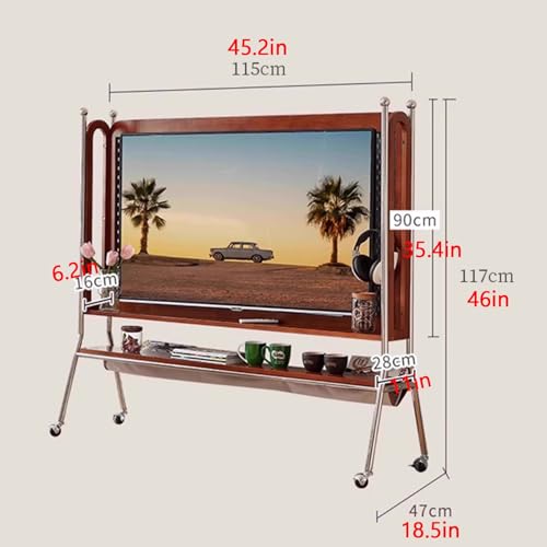 Soporte móvil para TV con ruedas y estantes miniatura 7