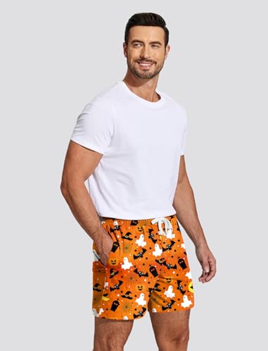 Image of Deyeek 5.5 Inch Mens Pajama Shorts Sleep Cotton Lounge PJ Lightweight Elastic Waist Drawstring Nightwear Bottom with Pockets