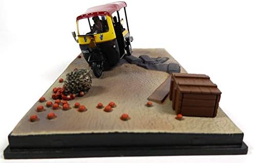 OPO 10 James Bond Tuk Tuk Taxi 007 Octopussy 1/43 Metal Movie Vehicle Sculpture Yellow Tabletop Display Gift for Collector - Image 3