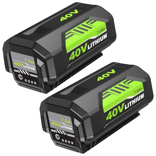 Image of 2Pack 40V Lithium ion Battery 7.5Ah Extended Capacity Replacement for Ryobi 40V Battery Compatible with Ryobi 40Volt Battery OP4026 OP40261 OP40404 OP40501 OP40602 OP40804 Cordless Power Tools