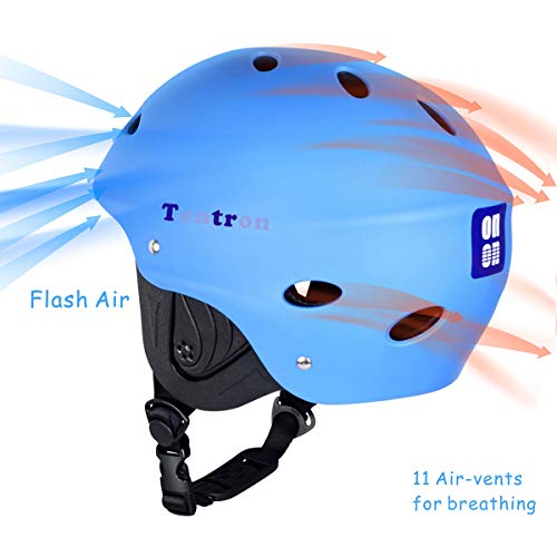 image for Tontron Water Helmet (Matte Ocean Blue, Medium)