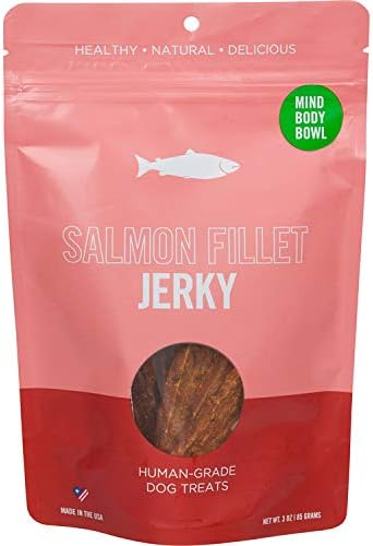 Healthy Spot / Mind Body Bowl – 3 oz Premium Smoked Dog Treats– Healthy All Natural Dog Jerky (Smoked Salmon, 1 Pack)