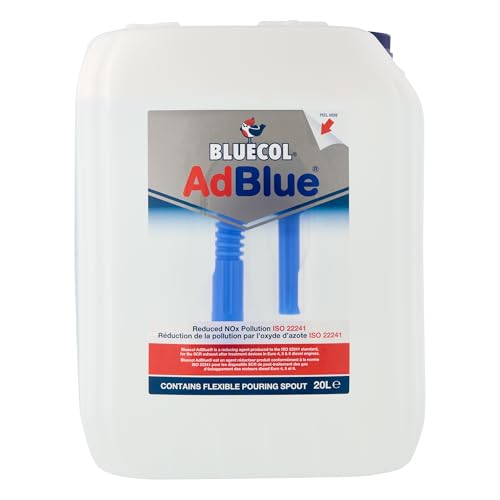 Bluecol AdBlue with Integrated Easy Pour Spout, 20L - High Purity Diesel Exhaust Fluid for SCR Equipped Vehicles, Reduces Emissions & Protects the Environment