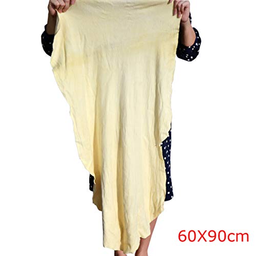 VOSO Natural Chamois Leather Car Cleaning Cloth Washing Suede Absorbent Drying Towel (60X90cm)