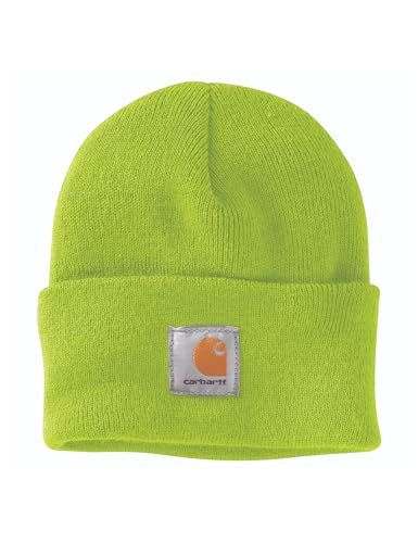 Carhartt Mens Knit Cuffed Beanie Brite Lime One Size