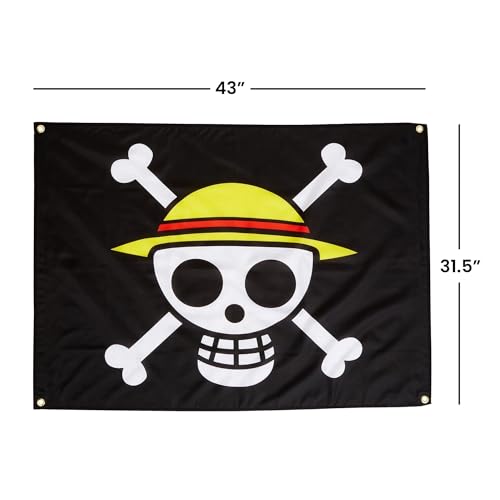 GE Animation GE-6468 One Piece Luffy's Straw Hat Pirate Flag Multi-colored, 31"2