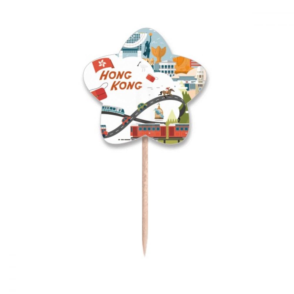 Drapeaux cure-dents Hong Kong pour décorer vos buffets d'anniversaire