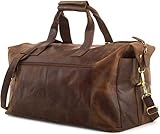 LEABAGS Dubai l Reisetasche l Weekender l Reise Handgepäck l Bordgepäck l Kabinengröße l Cabin Size aus echtem Büffelleder l Vintage Look