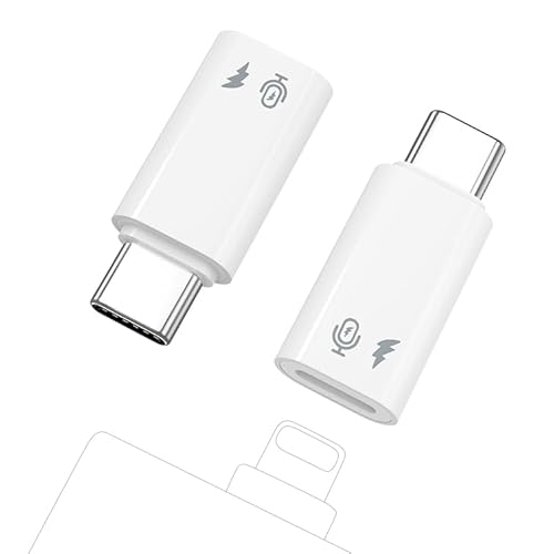MoKo Adaptador de Micrófono Lightning a USB C(No para Auriculares),Adaptador USB C Macho a Lightning Hembra para Micrófono Lavalier Inalámbrico, iPhone Air 17 16 15 Pro MAX Plus, iPad Pro/Air, Galaxy