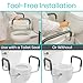 Vive Raised Toilet Seat Riser for Seniors (with Handles) - Handicap Rail Grab Bar Seat for Over Toilet - Elevated Safety for Elderly, Disabled, Medical - Standard