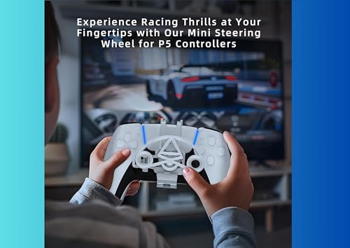 Image of TMG Game Controller Mini Steering Wheel for PS5 Remote Control,5 Racing Games Controller Steering Wheel Attachment Accessory for Playstation 5