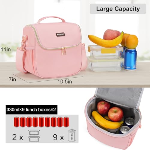 Maxtop Lunch Bag For Women Insulated Lunch Box With Adjustable Shoulder Strap Reusable Lunch Tote Leakproof Thermal Cooler Bag For Work Camping Picnic thumb #1