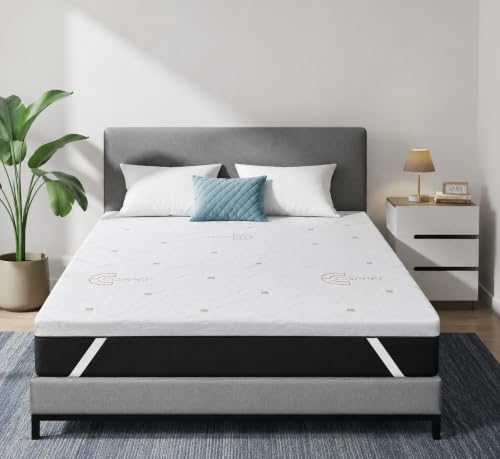 Euro Sleep Gel Memory Foam Mattress Topper Cooling Comfort Soft Feel Pressure Relief Support Breathable with Removable Cover (80x200 5 CM)