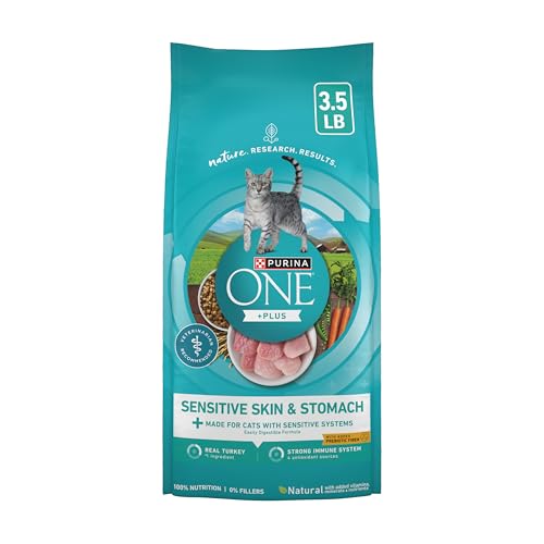Purina ONE Sensitive Stomach, Sensitive Skin, Natural Dry Cat Food, +Plus Sensitive Skin and Stomach...