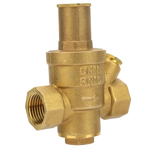 Válvula Reductora De Presión De Agua DN15 1/2" - Latón, Ajustable, Máx. 1.6 MPa, Estructura De Pistón, Para Instalaciones Domésticas