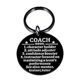 Coach Thank You Appreciation Gifts for Men Basketball Football Soccer Volleyball Softball Swim Coach Gifts for Him Sports Gift for Match Cheer Keyring for Team Baseball Hockey Coach Retirement Gifts