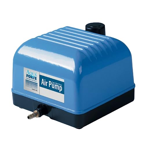 Pompe à Air Aquaforte Hi-Flow V-10, Boîtier en Aluminium, Silencieuse et Puissante, Puissance 10 Watts, Capacité à 1,2 mètre 4 Litres par minute, Capacité maximale...