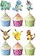 Tortendekoration Cake Topper Set,24 Stück Tortendeko,Happy Birthday Tortenaufsatz,Muffin Deko,Cupcake Topper Deko,Kindergeburtstag Party Geburtstag Deko Tortendeko Geburtstag Mädchen Junge