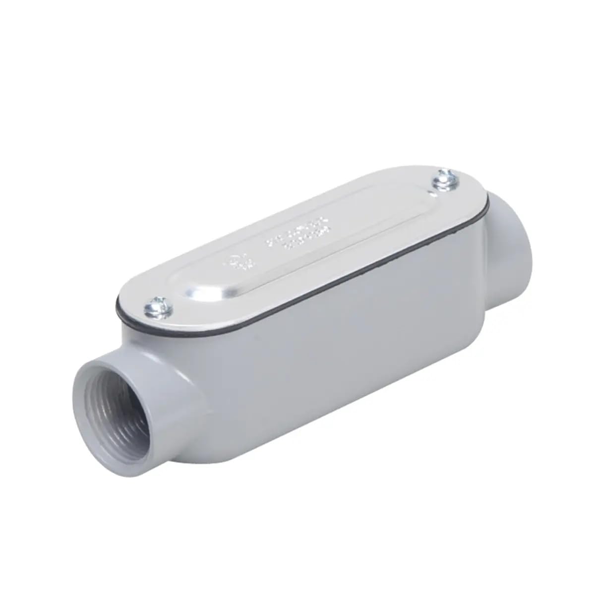 TayMac RLC100 Threaded C Type Conduit Body, Die Cast Aluminum, Stamped Steel Cover, 1-Inch,Gray — Amazon image 3