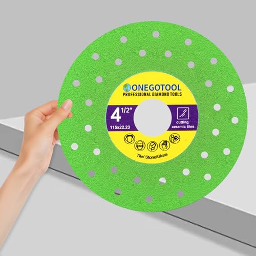 ONEGOTOOL 4-1/2 inch Tile Cutter Diamond Saw Blade for Angle Grinder Porcelain Ceramic Glass Marble Cutting Tools Grinding disc (3pcs) - Thumbnail 3
