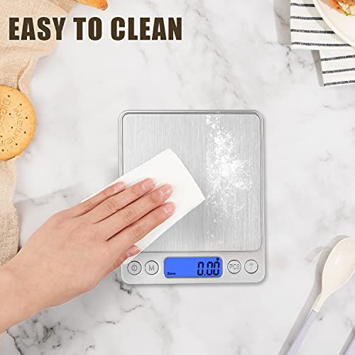 Chwares Food Scale, Rechargeable Kitchen Scale With Trays 500G/0.01G, Tare Function Digital Weight Gram And Oz For Weight Loss, Dieting, Baking, Cooking, Meal Prep, Coffee, Jewelry #TOP6