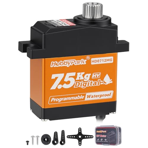 HobbyPark Waterproof 7.5kg High Torque RC Micro Servo Metal Gear Digital Arduino Servo for 1/18...
