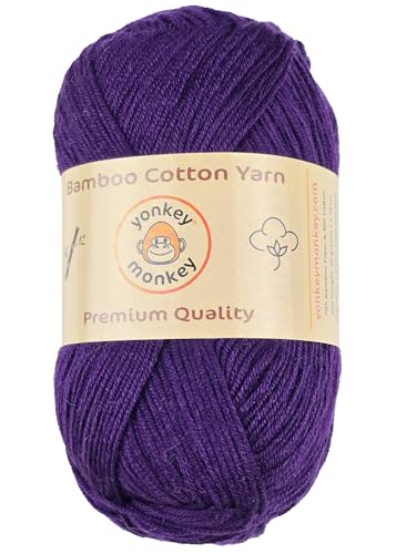 Image of 10-Pack of Yonkey Monkey 500 Grams Yarn - 70% Rayon derived from Bamboo, 30% Cotton - Imported - Violet 9022