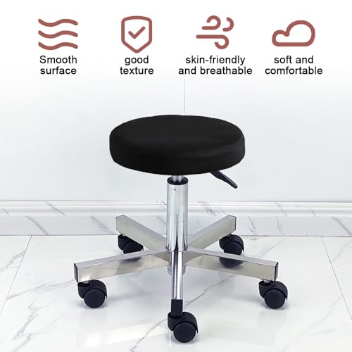 Miniatura 4 de Juego De Fundas De Asiento Y Cojín Redondas, Lavables Y Resistentes Al Polvo, Muy Elásticas, Para Silla Giratoria Y Taburete, Para Hogar Y Oficina