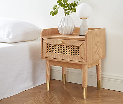 BAÏTA Table de Chevet Léon, Bois, Chêne, L40cm