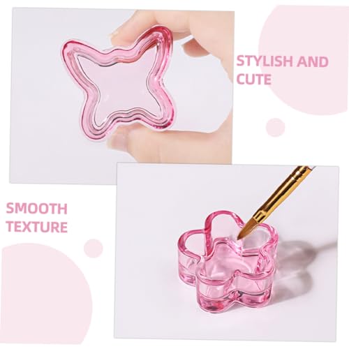 4Pcs vasos de cristal para manicura elegante miniatura 7