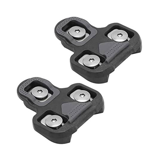 Glumn Chuteiras para bicicleta, suporte para pedais de ciclismo – Boia de 9 graus, para conjunto de travas Peloton para uso interno e externo de bicicleta, para mulheres e homens, sapatos de spinning e ciclo, 1 par – Preto