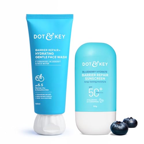 Dot & Key Barrier Repair Face Wash 100ml & Blueberry Sunscreen SPF 50 - Image 2