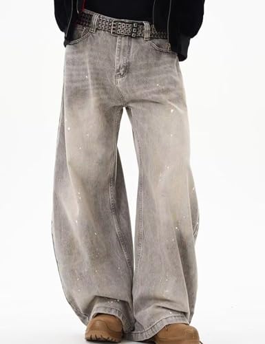 Y2k Baggy Jeans Men Wide Leg Vintage Skater Jeans Loose Fit Denim Pants Grunge Streetwear2