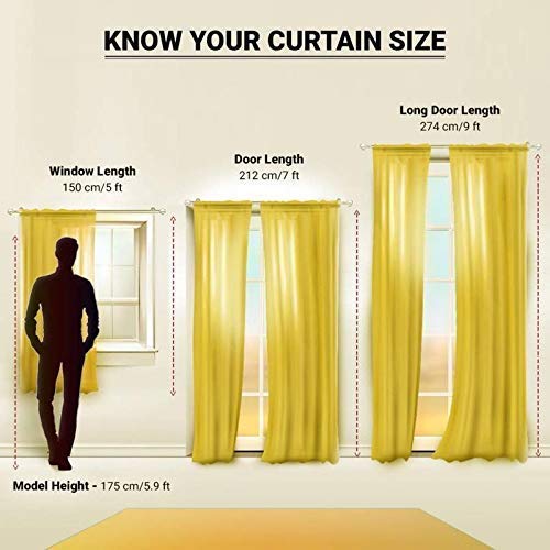 Image of GYANTITEXTURE Polyester 3D Digital Window Curtain for Your Home |Printed Curtain for Bedroom and Office | 3D Curtains for Living Room Cur68 -Single Curtain (4x5 Feet)