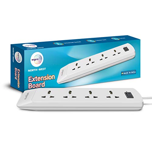Wipro Northwest 6A Four-Way Extension Board (White) (NWE0200) For Rs. 370 @ 63 % Wipro Northwest 6A Four-Way Extension Board (White) (NWE0200) For Rs. 370 @ 63 %