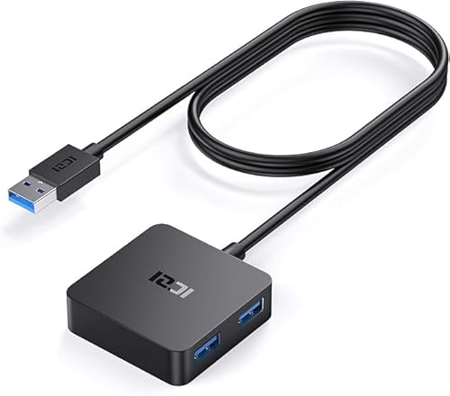Hub USB 3.0, Multipresa 4 Porte Estensione Sdoppiatore Dati USB con Cavo Lungo 120cm Adatto per MacBook Pro, Mac Mini, iMac, Surface. - Hub USB - Immagine 3