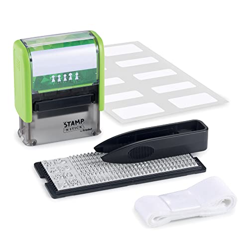 Trodat Stamp 'N Stick Clothes And Personal Belongings Diy Stamper, English Text With Special Characters – 3 Lines – Dermatologically Tested Ink, Dishwasher And Washing Machine Safe Ink #TOP1