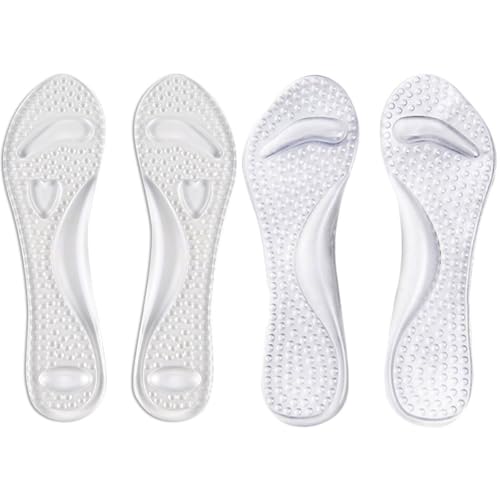 2 Pares Plantillas Gel Adhesivas para Tacones Altos