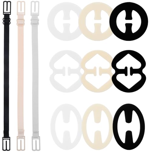 Nogeqi 15 Stück BH Träger Clip BH Klammer Rücken Elastische BH-Träger-Halter BH-Clips für BH-Träger-Rücken rutschfeste Bra Strap Holders Schultergurte Rutschen