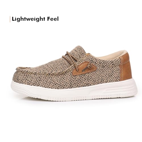 Image of Ahannie Kids Slip On Loafers, Boys Girls Casual Dress Shoes | Lightweight comfort,breathable,school or everyday wear