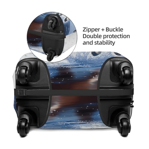 Snow Horse Stretchable Luggage Covers for Suitcase TSA Approved, Dust Proof and Scratch Resistant Travel Luggage Protector for Carry On (18-21 in)3