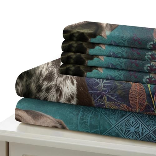 Housse de couette super king motif chien fermeture éclair invisible