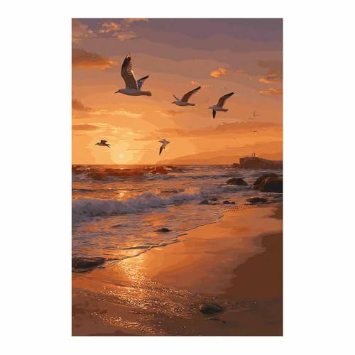Impression sur toile la plage jaune73 pour transformer un mur vide en paysage épuré