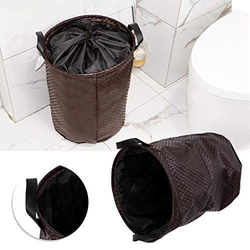 Fishawk Cesta de armazenamento, cesta de roupas, café, dobrável, grande capacidade com cordão, capa