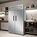 Tylza Commercial Refrigerator and Freezer Combo, 48