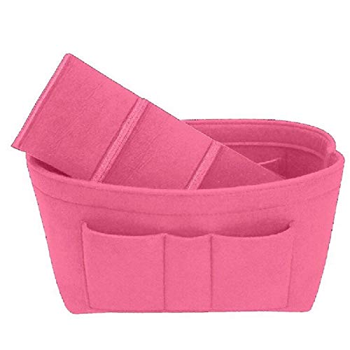 Ztujo Purse Organizer Insert, Felt Bag Organizer For Handbag Purse Organizer,13 Colors, 6 Size（Medium Pink #TOP2