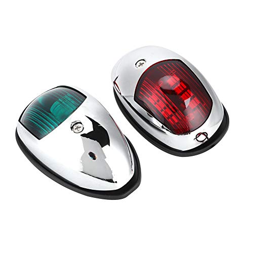 Marine Navigation Lights 12V Waterproof LED Boat Navigation Light with Green Starboard & Red Port, Side Mount for Vessels up to 20m (66ft)