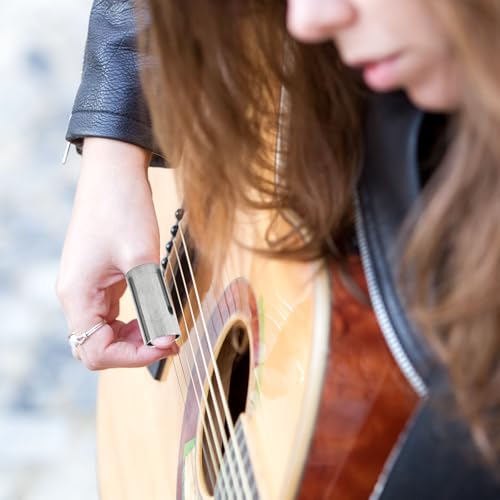 Soundspire 1-Pack Guitar Slides Set - 60mm Glass & Stainless Steel Slide for Electric/Acoustic Guitars & Bass (Finger Slide Ring Accessory) - Thumbnail 5