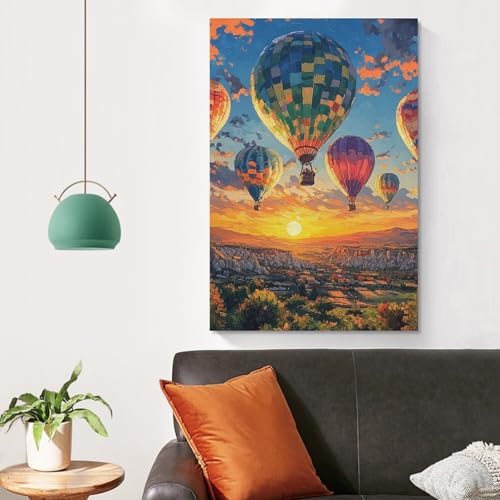 Impression sur toile montgolfière murale TNSGHAVED de haute qualité