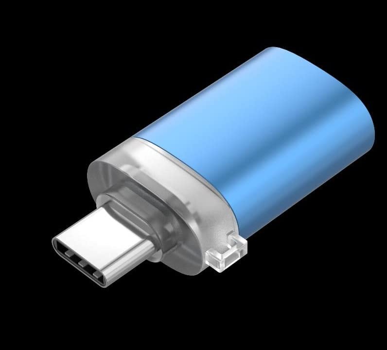 Image of JGD PRODUCTS USB Type C Male 3.0 to Female OTG Adapter with Light Indicator Compatible with All Type C Enabled Devices (Silver Matte with Light Indicator)